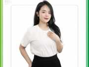 Mẫu áo thun đồng phục Mochi màu trắng