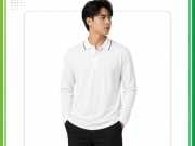 Mẫu áo thun đồng phục tay dài màu trắng