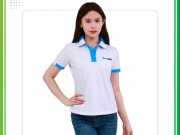 Mẫu áo polo đồng phục trắng Auspic
