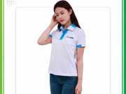 Mẫu áo polo đồng phục trắng Auspic