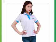 Mẫu áo polo đồng phục trắng Auspic