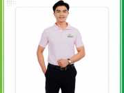 Mẫu áo thun Hasfarm Greens+ màu hồng