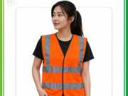 Mẫu áo gile lưới phản quang màu cam