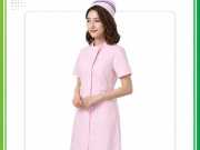 Mẫu đồng phục váy liền y tá màu hồng nhạt