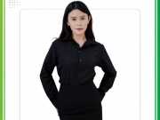 Mẫu áo sơ mi nữ công sở màu đen tuyền