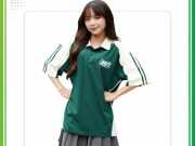 Mẫu áo đồng phục lớp Reen Try màu xanh iris