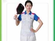 Mẫu áo Pickleball Zocker JAC03 nữ trắng phối xanh
