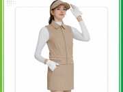 Mẫu áo gile golf nữ màu be sang trọng