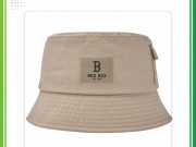 Mẫu mũ bucket kaki đính patch logo