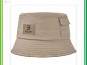 Mẫu mũ bucket kaki đính patch logo