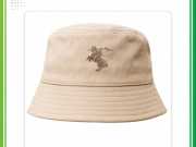 Mẫu mũ bucket kaki màu be thêu logo cổ điển