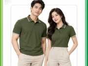 Áo đồng phục màu xanh rêu 