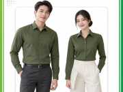 Áo đồng phục màu xanh rêu 