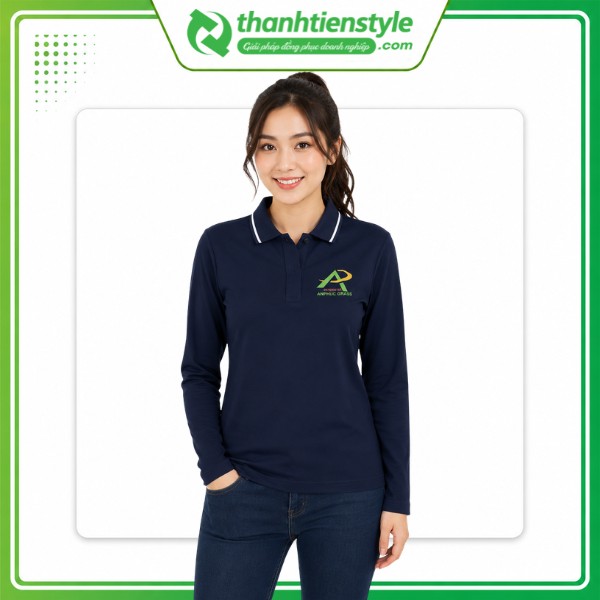 Mẫu áo thun đồng phục tay dài Anphuc Grass