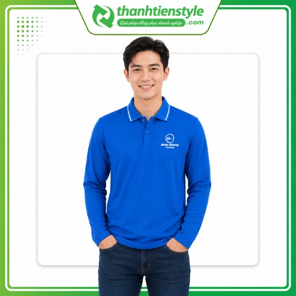 Mẫu áo thun đồng phục tay dài công ty Minh Khang