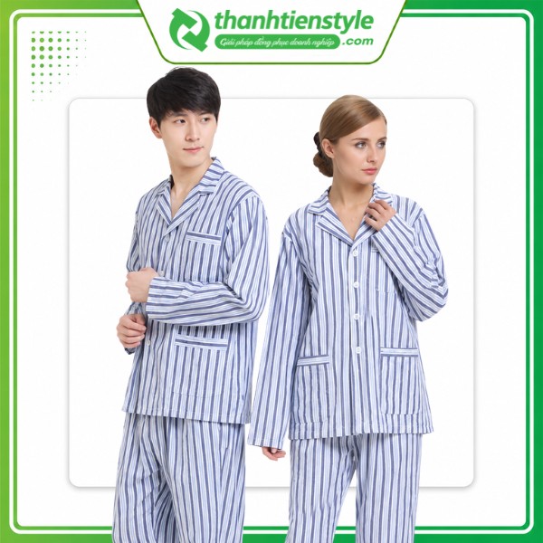 Mẫu đồng phục bệnh nhân kẻ sọc cao cấp