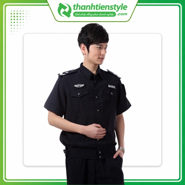 Mẫu đồng phục bảo vệ nam đen