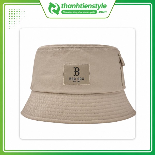 Mẫu mũ bucket kaki đính patch logo