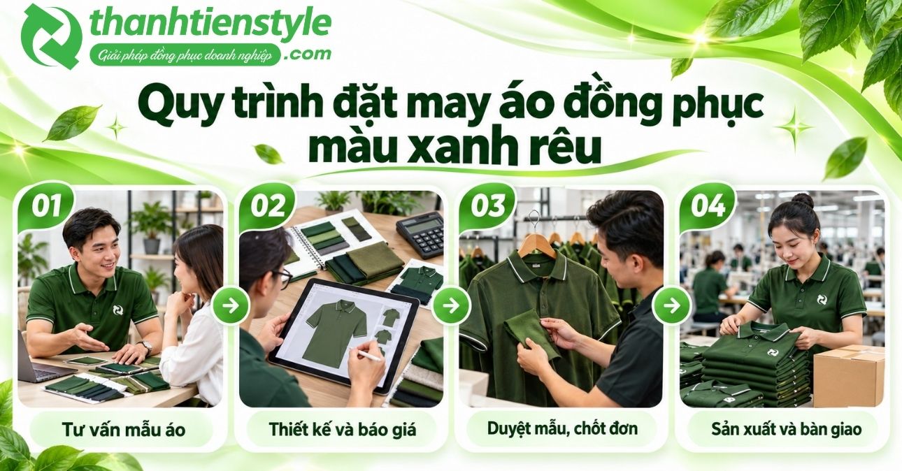 quy-trinh-dat-may-ao-dong-phuc-mau-xanh-reu-tai-thanh-tien-style