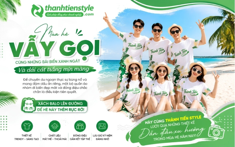 BST Áo Thun Nhóm Đi Biển Đẹp Và Quần Áo Nhóm Đi Biển Độc Lạ Tại Thành Tiến Style