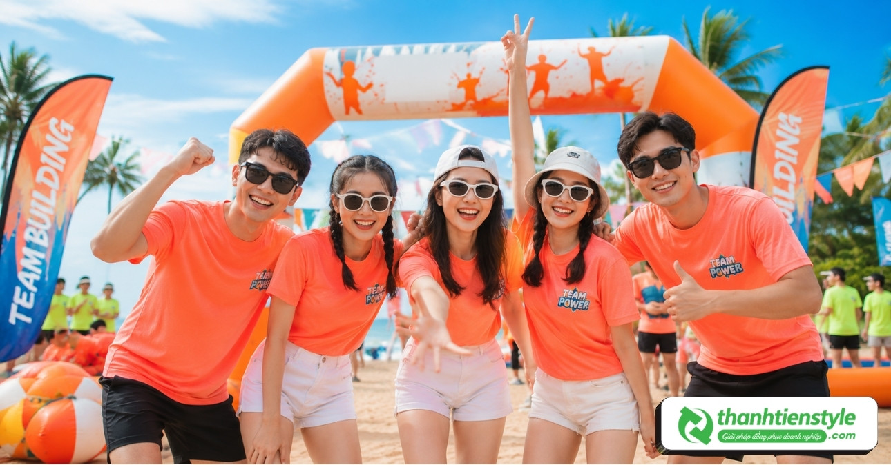 ao-phong-nhom-cam-san-ho-va-neon-vo-cung-noi-bat-giua-su-kien-va-teambuilding