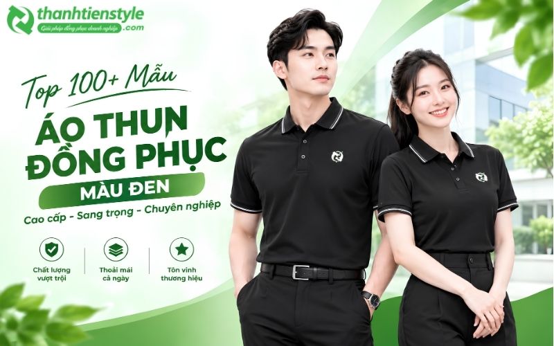 Top 100+ Mẫu Áo Thun Đồng Phục Màu Đen Cao Cấp, Sang Trọng & Chuyên Nghiệp Nhất