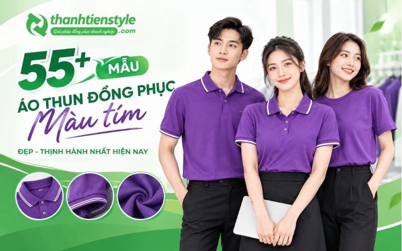 55+ mẫu áo thun đồng phục màu tím đẹp thịnh hành nhất hiện nay