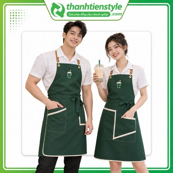 Tạp dề quán trà sữa 