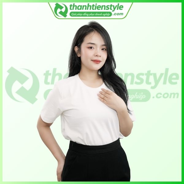 Áo thun đồng phục cổ tròn
