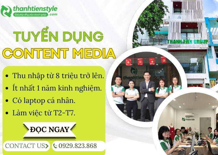TUYỂN DỤNG NHÂN VIÊN CONTENT MEDIA